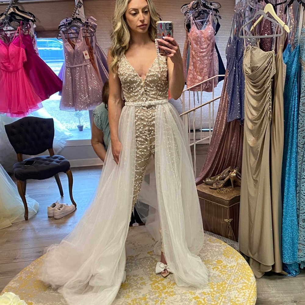Jovani beaded jumpsuit Altered slightly .